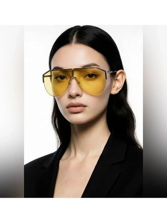 New Authentic Gucci Yellow Lens Sunglasses GG0584s 004 main image 14